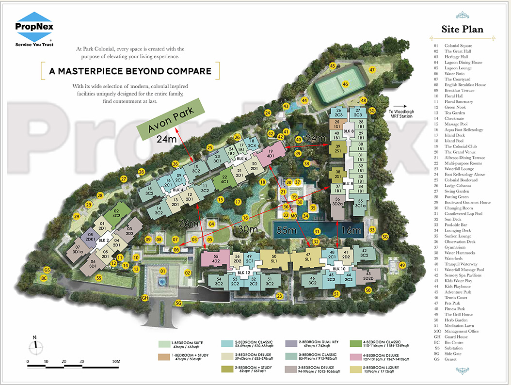 Park Colonial Site Plan